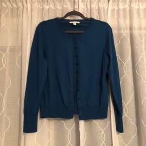 Petite Large Banana Republic Blue Cardigan Sweater